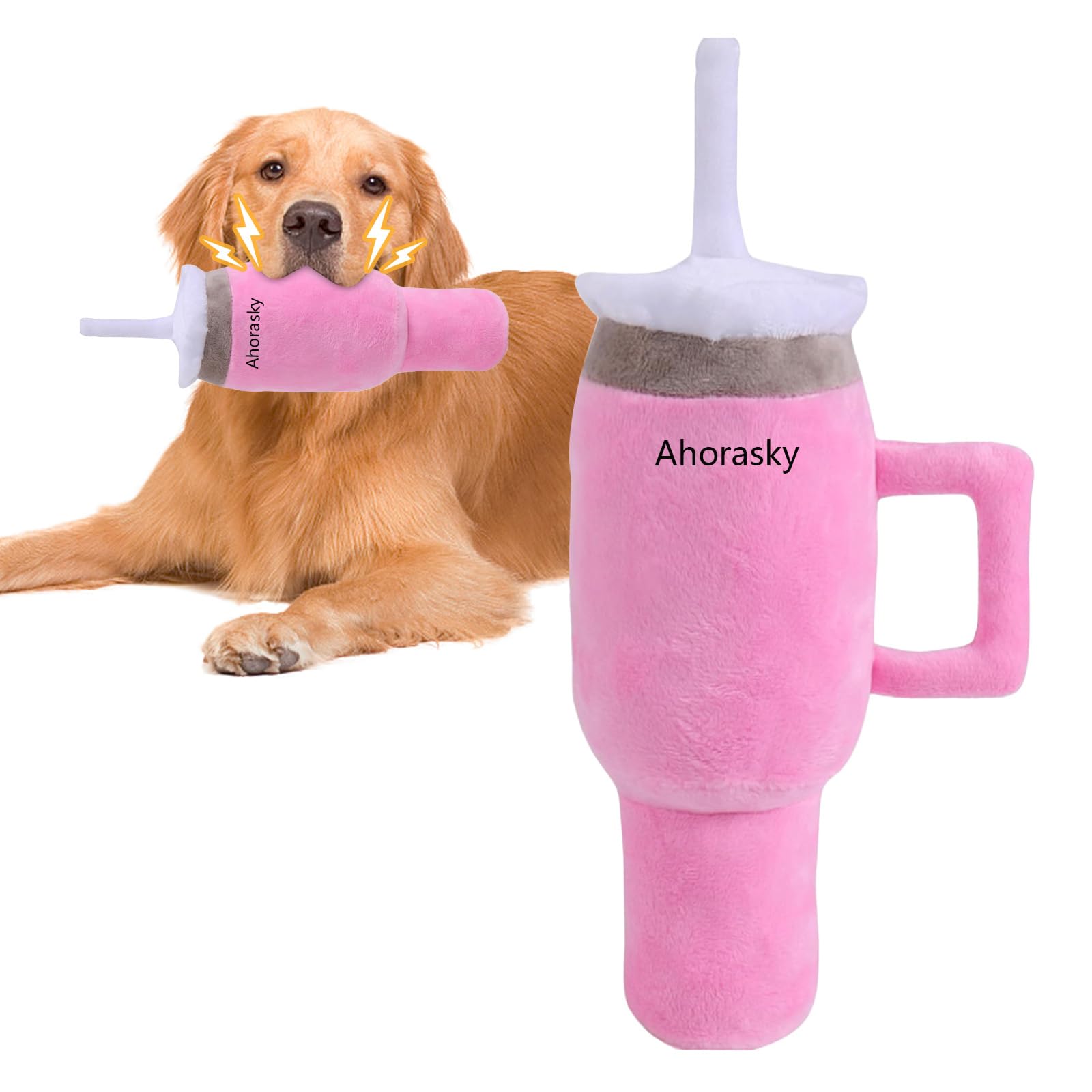 AhoRasky™ Cute Squeaky Dog Toys Cup - Soft Tumbler Funny Dog Toys